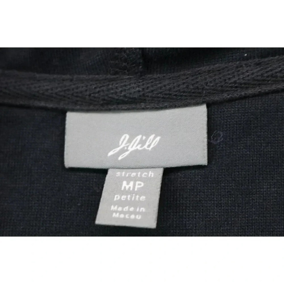 J. Jill Stretch Snap Down Hoodie Top-Size Medium/Petite - Picture 5 of 9